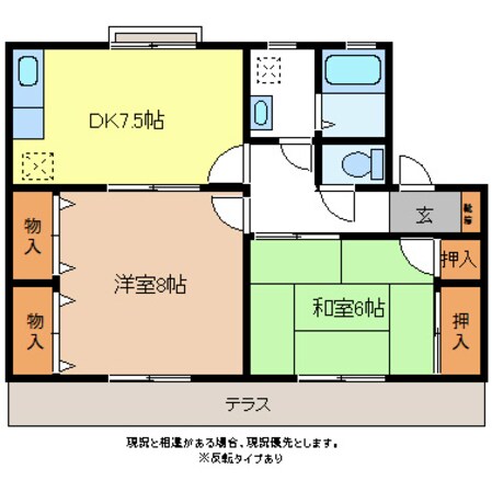 ワイエムハウス・ミコタＢ棟の物件間取画像